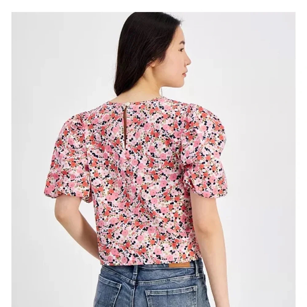 Tommy Hilfiger Ditzy Floral Puff Sleeve Top size Small
